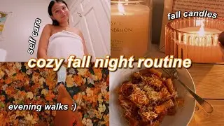 cozy fall night routine vlog | self care, productivity, fall candles, & more
