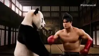 Jin Kazama vs Panda-Tekken(Real Fight)