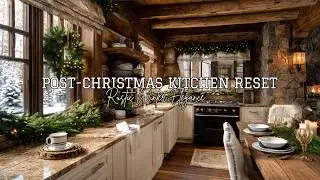 Bold Rustic Winter Kitchen Decor | Post Christmas Style with Polished Country Elegance ❄️🍽️