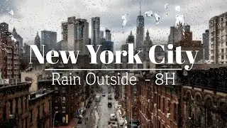 Rain On the Window | New York City View for Sleep & Study &ndash; 8 Hours