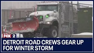 Detroit road crews gear up for winter storm