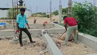 New home bathroom pipes connection fitting piller bhim chipping plumbing and electrical work