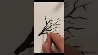 Draw a Tree in 30 Seconds 🌳 | Easy Watercolor Shorts
