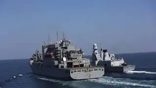 USNS WASHINGTON CHAMBERS Sea Resupply of French LHD TONNERRE (L9014)