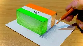 How to Draw a 3D Indian Flag (Step-by-Step)