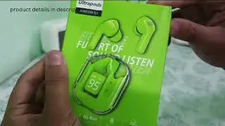 Ultrapods: Transparent TWS Unboxing and Review | Digital Screen | Bluetooth Earbuds!
