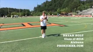 Bryan Holt,  punter, Class of 2016, Prokicker.com
