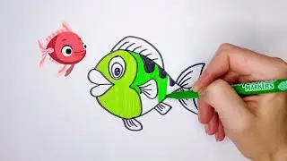 How to draw a Fish | Fish Animation #shorts #drawing #fish #easy #kids #painting