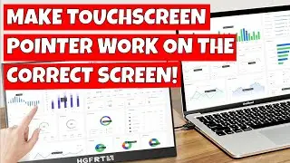 How To Setup Portable USB C Touchscreen Monitor Mouse Pointer Windows 10 11