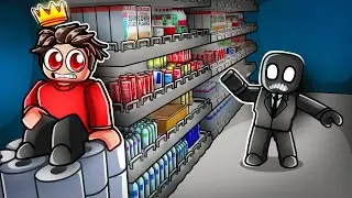 Surviving OVERNIGHT in Roblox Grocery Store