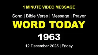 Word Today-1963 | Bro RSV | One-Minute Video Message (Malayalam) | 12 December 2025