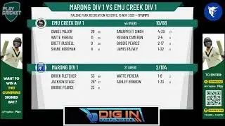 Marong Div 1 v Emu Creek Div 1