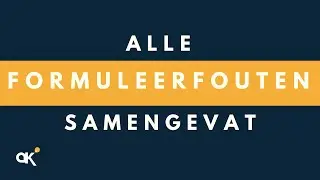 Alle formuleerfouten samengevat