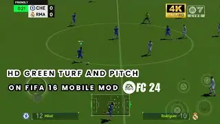 PC ATTRIBDB GRAPHICS: Green Hd grass/turf Pitch update on FIFA 16 Mobile mod easports fc 24. #nobug