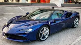 First Ferrari sf90 in TDF blue | acceleration and revs | Ferrari tour de france blue