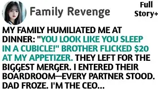 My Family Called Me A Broke Janitor At Dinner And Threw $20 At Me—Then I Walked Into Thei...