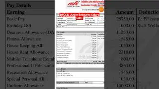 DFCCIL JUNIOR EXECUTIVE MARCH SALARY 60K+ ✅ II #dfccil #junior_executive #salary #shorts #reels