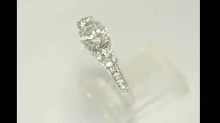 Natural Diamond 3 Stone Engagement Ring 1.86CT 14K WG Round Brilliant Size 7.75 - 34634