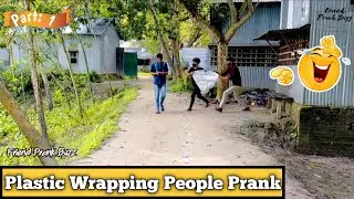 Plastic Wrapping People Prank.😅.(Part: 1)...By Friend Prank Buzz..
