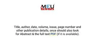 Chapter 22 Reference Management ( Medical Education Research)