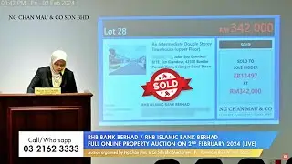 Congrats to the sole bidder who 1st time buy via auction! Plus the unit is Below Market Selling!