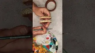 acrylic painting on thread bangles / handmade bangles/diy bangles #diy#art #handmade #craft #bangles