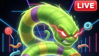 🔴 Worms Zone LIVE 😱 Biggest Worm Ever | Nonstop Eating Challenge