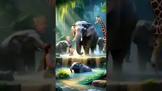 Jungle Spa Retreat JungleSpa #AnimalRelaxation #Cute #TropicalRetreat#AnimalCartoon #AnimalParadise