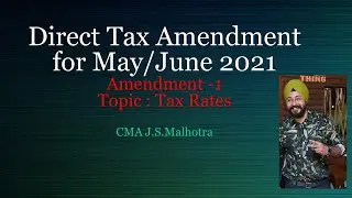 Direct Tax Amendments | Tax Rates | Finance Act 2020 | May/June 2021 |