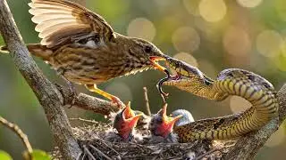 Bird vs Snake vs Ai Shorts #birds #nature #wildlife