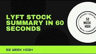 LYFT STOCK SUMMARY IN 60 SECONDS