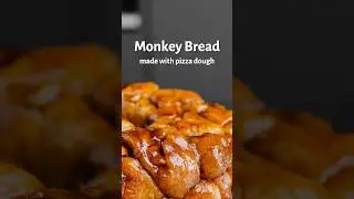 Gooey Monkey Bread made with pizza dough #recipe #baking