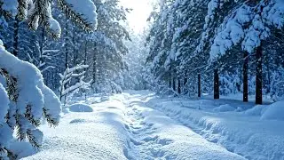Snow Ambience at Morning | Calm Winter Atmosphere for Deep Focus