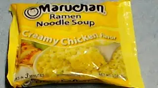 Обзор лапши быстрого приготовления Maruchan Ramen со сливочным куриным мясом.