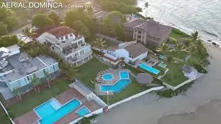 DRONE IN CABARETE, DOMINICAN REPUBLIC (TOURIST AREA) BEACH FRONT - AERIAL DOMINICA