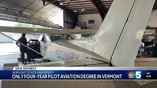 Students study to be pilots in unique training program at Vermont State University