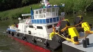 RC Schubschiff Lotte auf Neckarfahrt 2, Schleppschiff mit Soundmodul, tug boat, tugboat