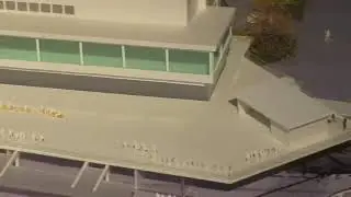 Das Modell vom Z&uuml;rcher Flughafen mit Spersch&ouml;n gestalteten Modellen