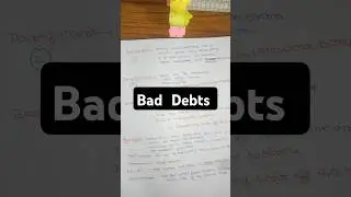 Bad debts   #commerce #class11th #baddebts  accountancy #account #dkgoel2025solutions
