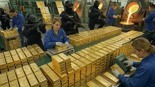 Inside a $50 Million Gold Factory: Raw Ore to 999.9 Pure Gold Bars (Step by Step Full Process)
