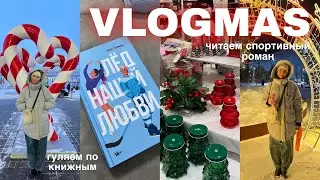 VLOGMAS| гуляем по книжным и читаем книгу🎄🏒