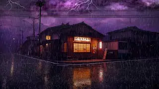 Midnight Rain in a Japanese Village🌙 Soft Lofi Beats for Sleep & Calm Study