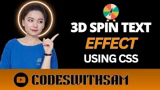 3D Spin Text Effect Creating Using CSS | Codeswithsam #coding #programming #developer #animation