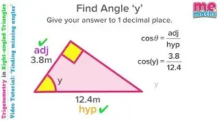 Finding Angles - Trigonometry in Right-angled Triangles - Tutorial / Revision (4/5)