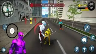 Blue Ninja | Golden Ninja vs Future Robot Boss Battle | Open City Simulator Mobile Gameplay #part5