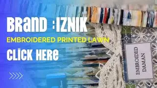Brand Iznik| EMBROIDERED PRINTED LAWN|#designershook #fashion #dress