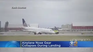 Plane Lands Without Nose Gear