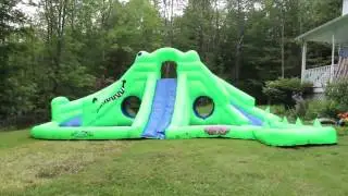 Blast Zone Ultra Croc Inflatable Water Park Demo