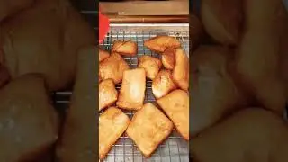 Beignets Powder Sugar while Hot Fresh