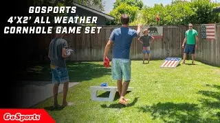 GoSports 4'x2' All Weather Cornhole Game Set